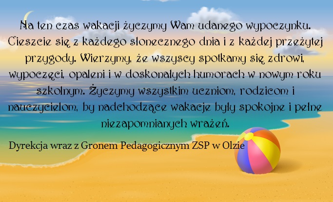 życzenia wakacje